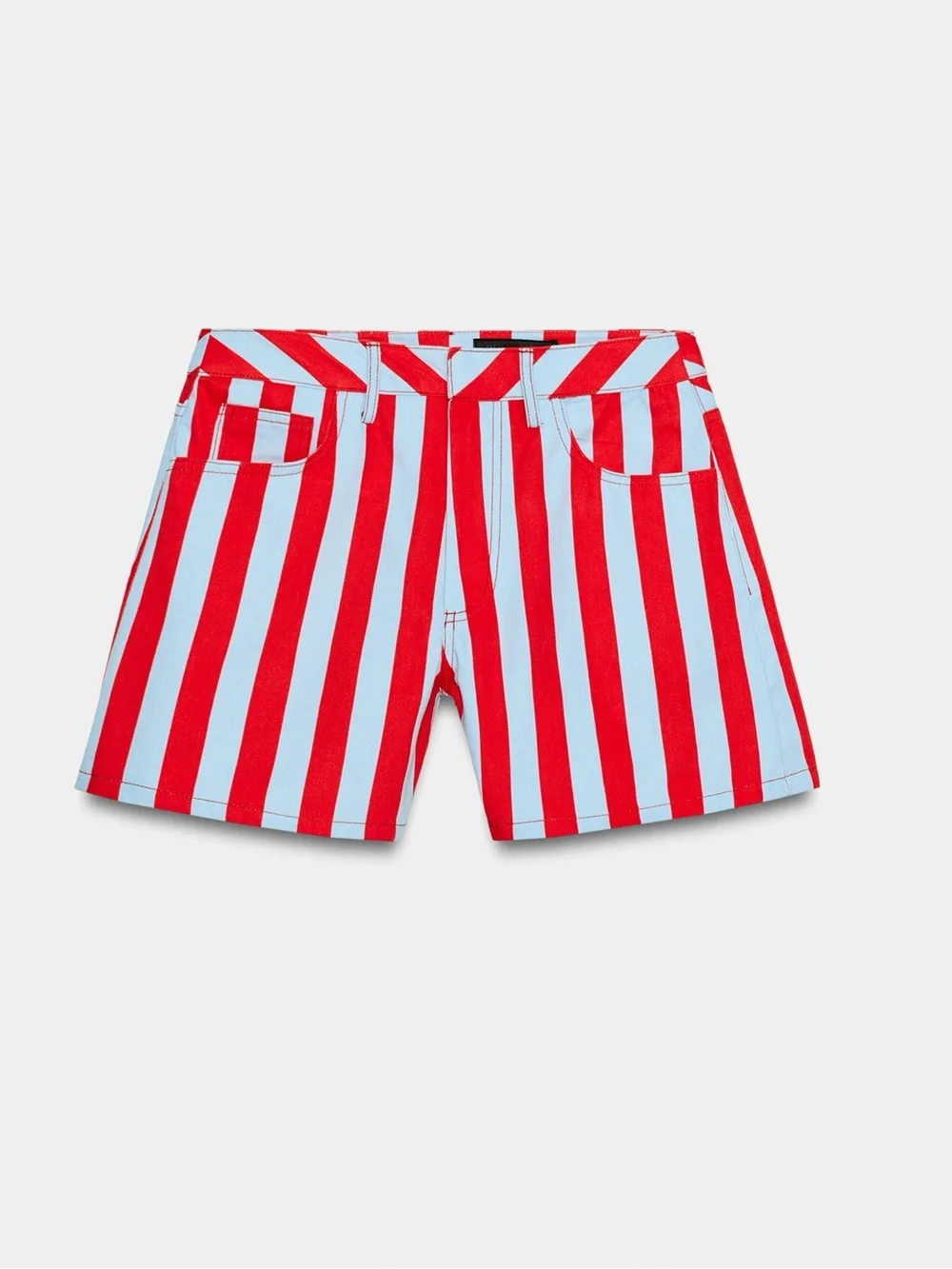 NEW Zara Striped High-Waist mom Shorts Size 2 XS